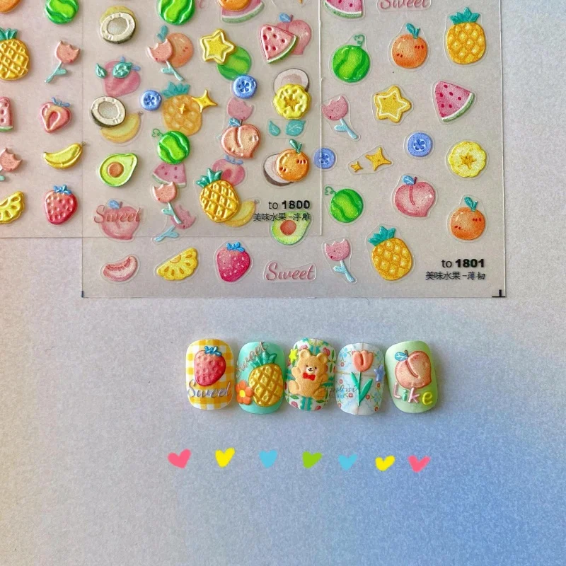

[Meow.Sensei] Thin Tough 1795 New Cute Nail Stickers Japanese Stickers Nail Stickers Ins Style Small Flower Fruit