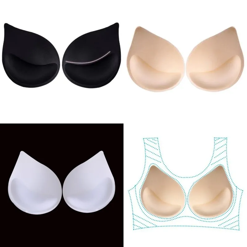 

3D Push Up Bra Pads Inserts Women Underwear Small Breast Lift Breathable Sponge Padded Bra Pad Lining Swimsuit Bra Insert