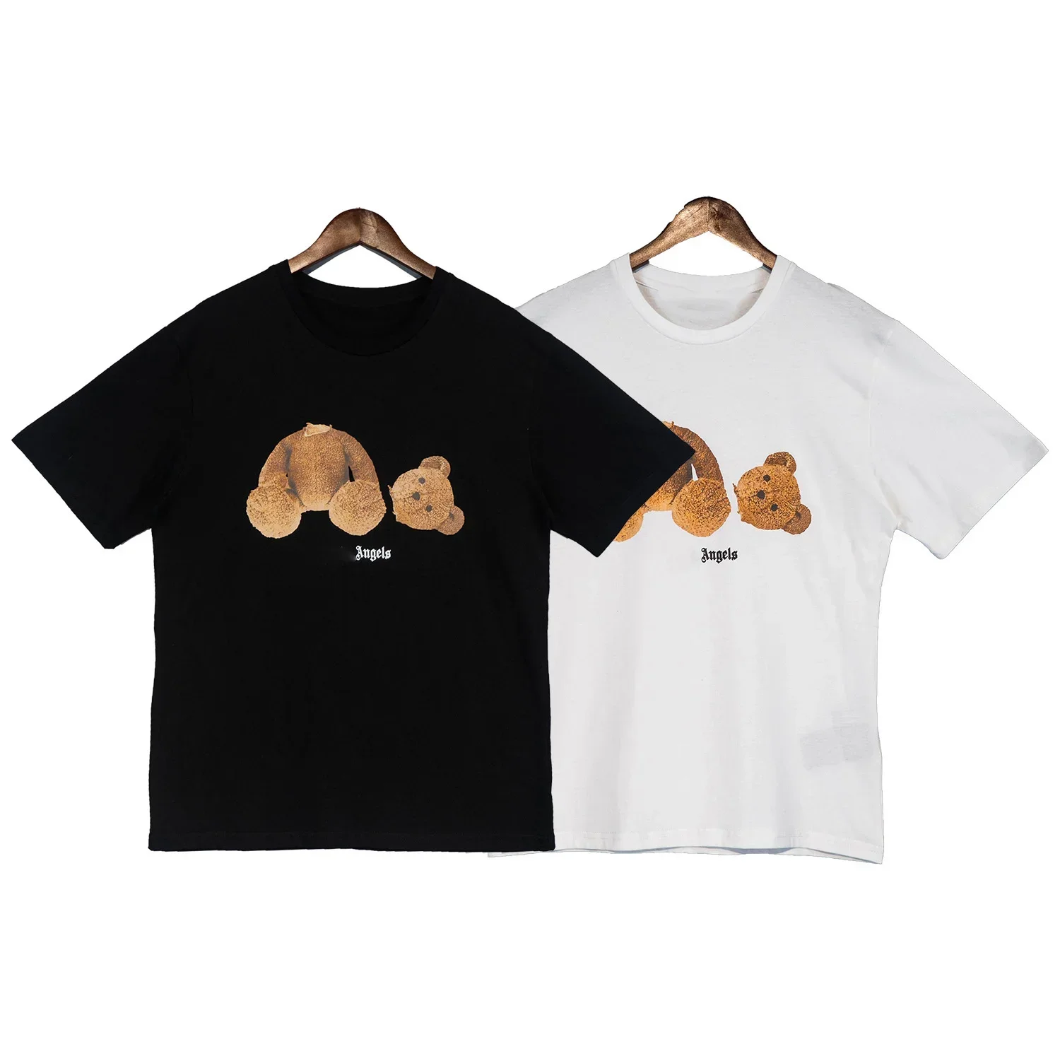 

Trendy Palms Angels casual summer decapitated bear cotton loose casual cartoon bottoms Shirt Short sleeve t-shirt men woman