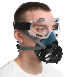 Multi - Purpose Silicone Dustproof Respirator Mask for House Decoration and Grinding Tasks (Full mask)