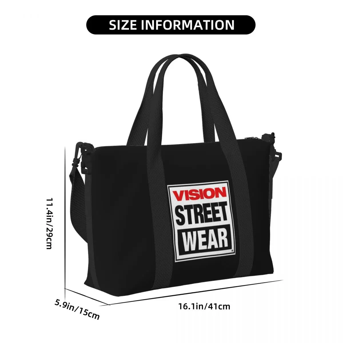 Cool Vision Street Wear Beach Tote Bag for Women Extra Large Gym Carry On Travel Shopping Bags