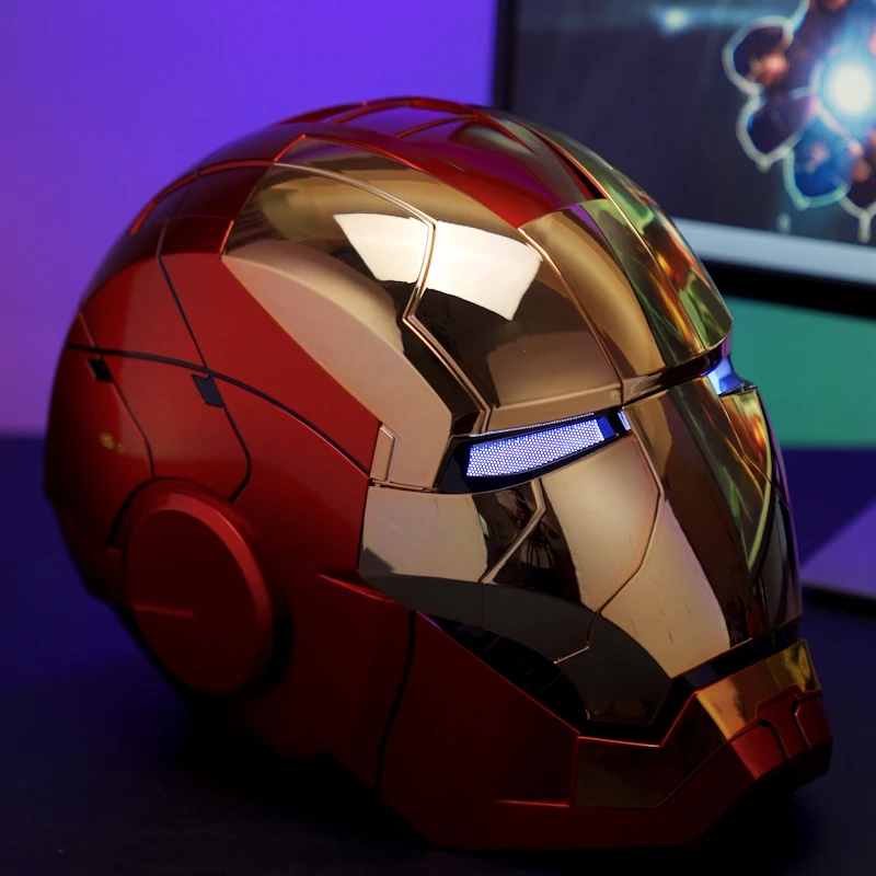 子供と大人のためのアイアンマンヘルメット,音声制御,光付き,クリスマスに最適,1:1,在庫あり