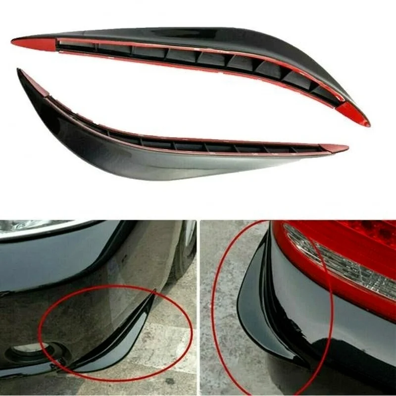 2Pcs Auto Car Front Rear Bumper Corner Guard Cover Anti-collision Strip Anti-Scratch Protector Decorative Modeling Accessories bumper corner protector,car bumper protector