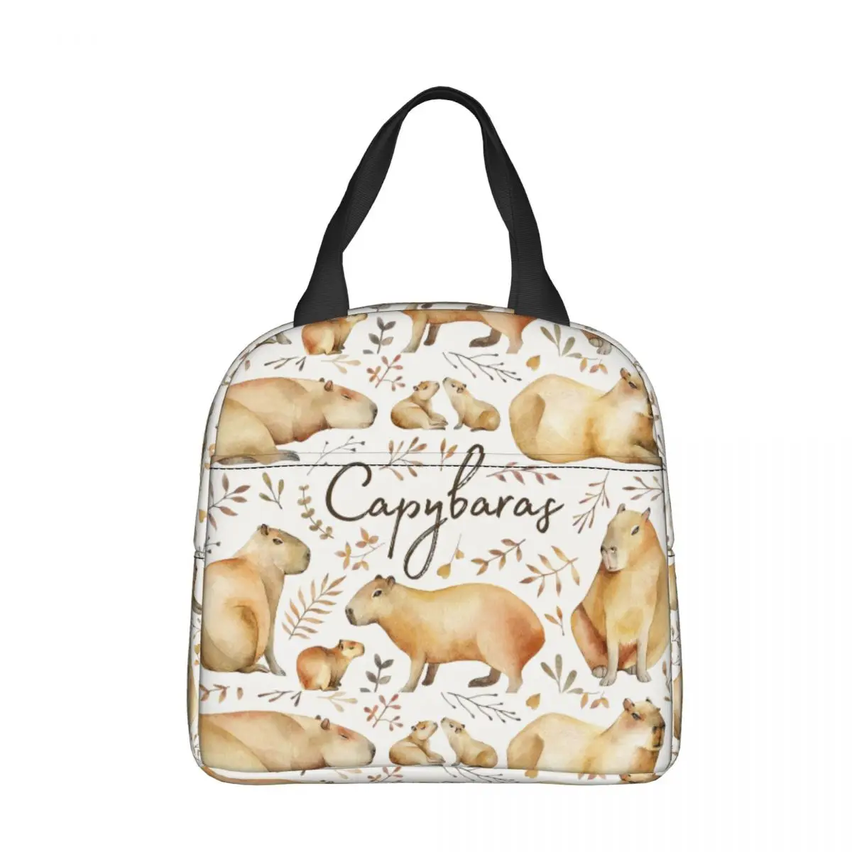

Capybara Animal Insulated Lunch Bag Large Reusable Cooler Bag Tote Lunch Box Office Outdoor Bento Pouch