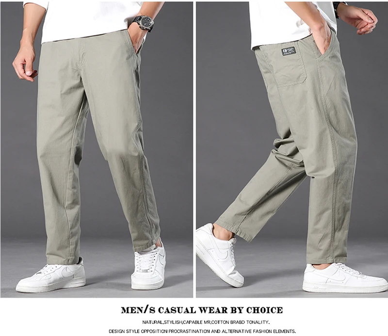 New Multi-Pocket Casual Pant Men 100% Cotton Military Tactical Joggers Cargo Pants Men's Streetwear jogging Sweatpants Clothing black casual trousers