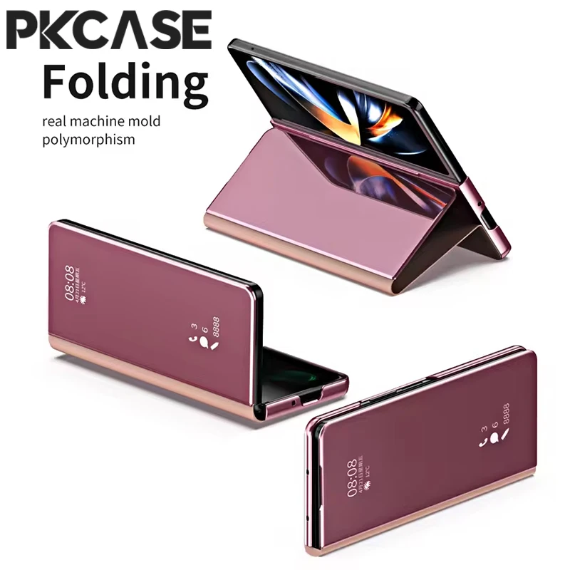 Smart Mirror Flip Leather Phone Case - Premium Design Cover