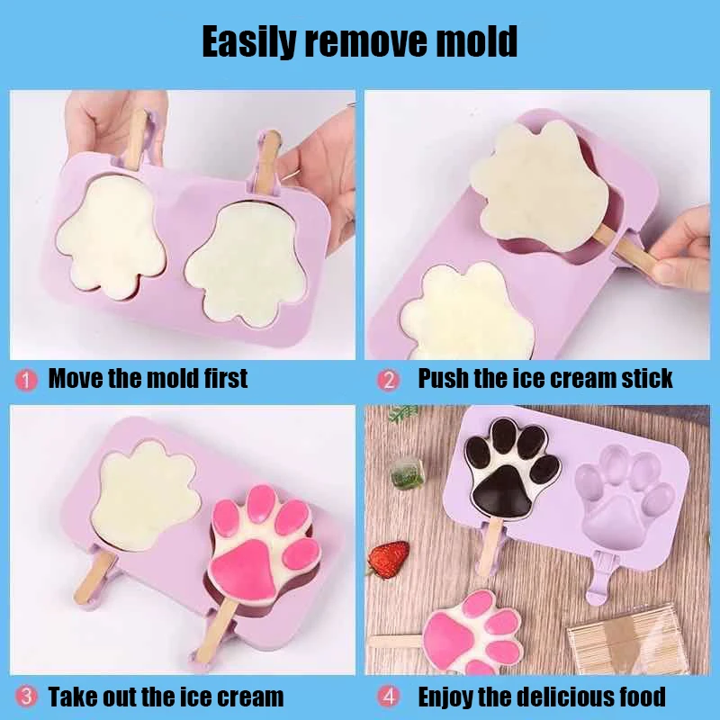 Description Picture 3 of itemBONIETOP Silicone Ice Cream Mold Ice Cube Pudding Ice Box Ice Lattice Food Grade Material Household Refrigerator Kitchen DIY