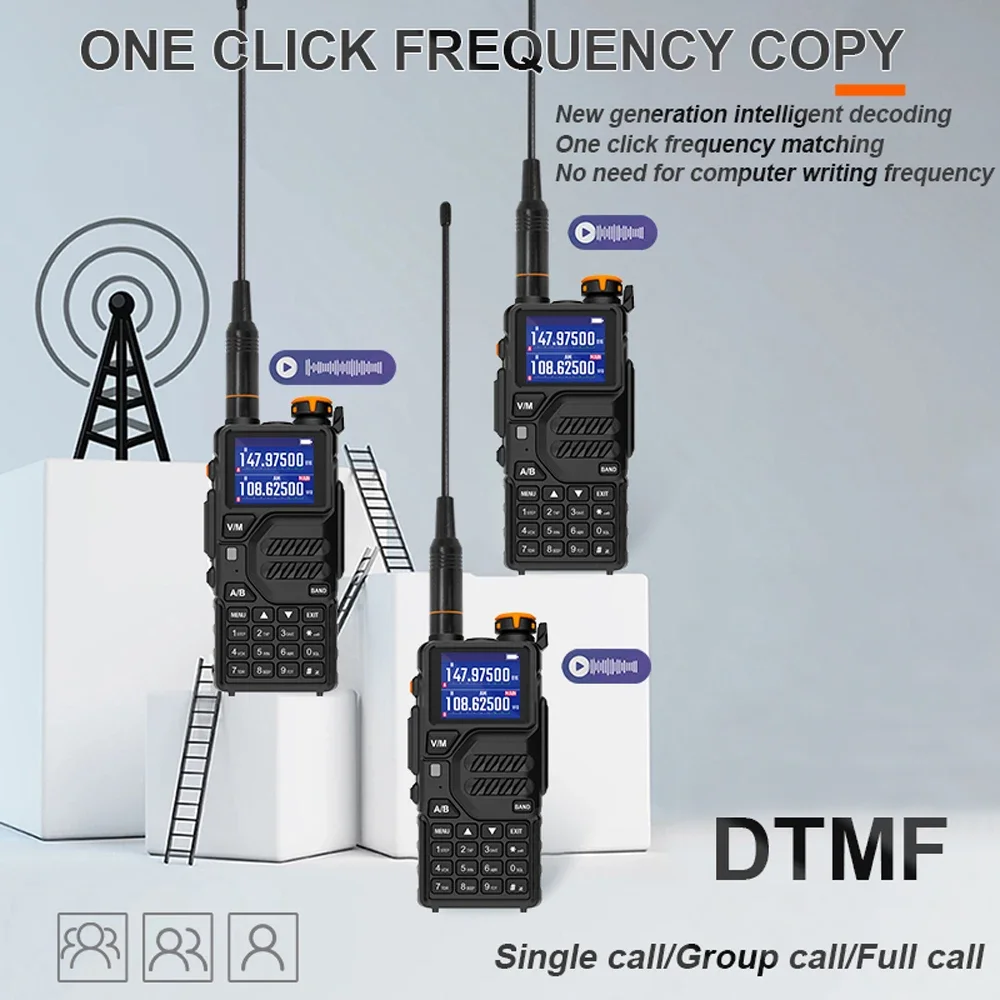 Baofeng 12W UV K5 Plus V2 Walkie Talkie Air Band AM Two Way Comumicador Station Amateur Ham Wireless Receiver Portable Radios 3