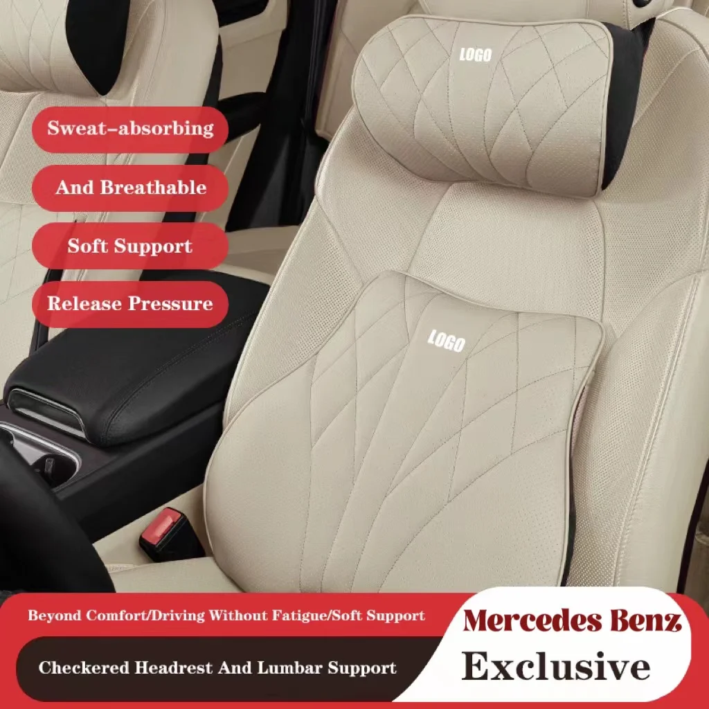 메르세데스 벤츠용 자동차 목 베개 쿠션, 자동차 머리 베개 시트, 머리 받침, 룸바 AMG W204 W205 W203 W211 W212 W213 W201 W210