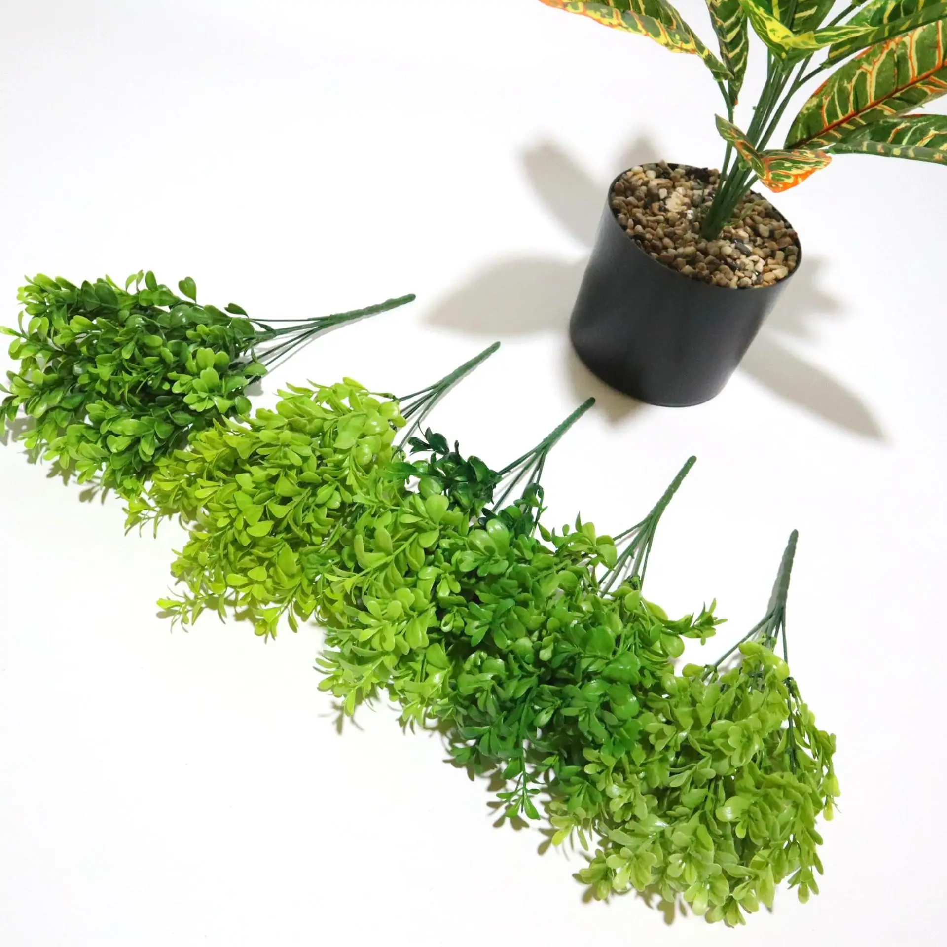 

Artificial Decoration 1pc 6 Branches Artificial Grass Fake Green Plants for Home Party Wedding Decor