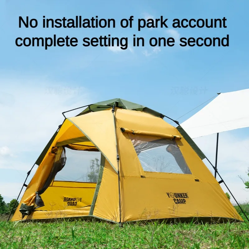 Camping Tent Instant Easy Ejection and Waterproof , One Second Setup Complete, For Camp, Hike, Travel , Picnic with Storage Bag