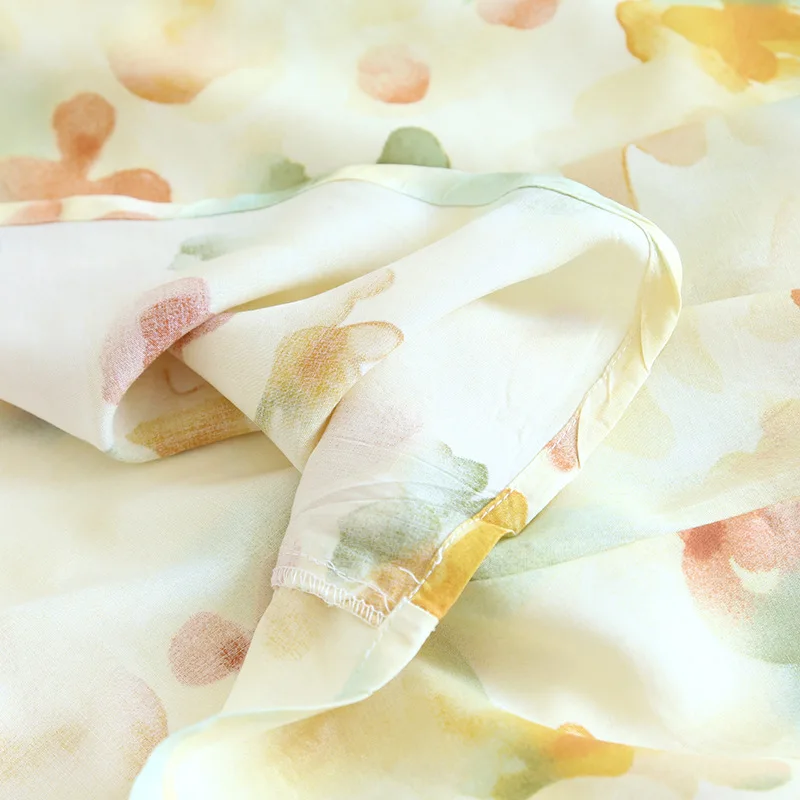 2024 New Women's Summer Sleeping Skirt with Viscous Fiber Soft and Comfortable Printed Slim Fit and Gentle Sleeping Skirt Ladies