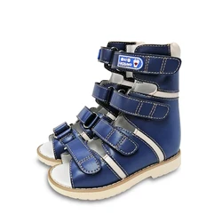 Toddler Boys Sandals Orthopedic Shoes For Children Casual High Top Baby Leather Clubfoot Medical Orthotics Footwear Size22-37