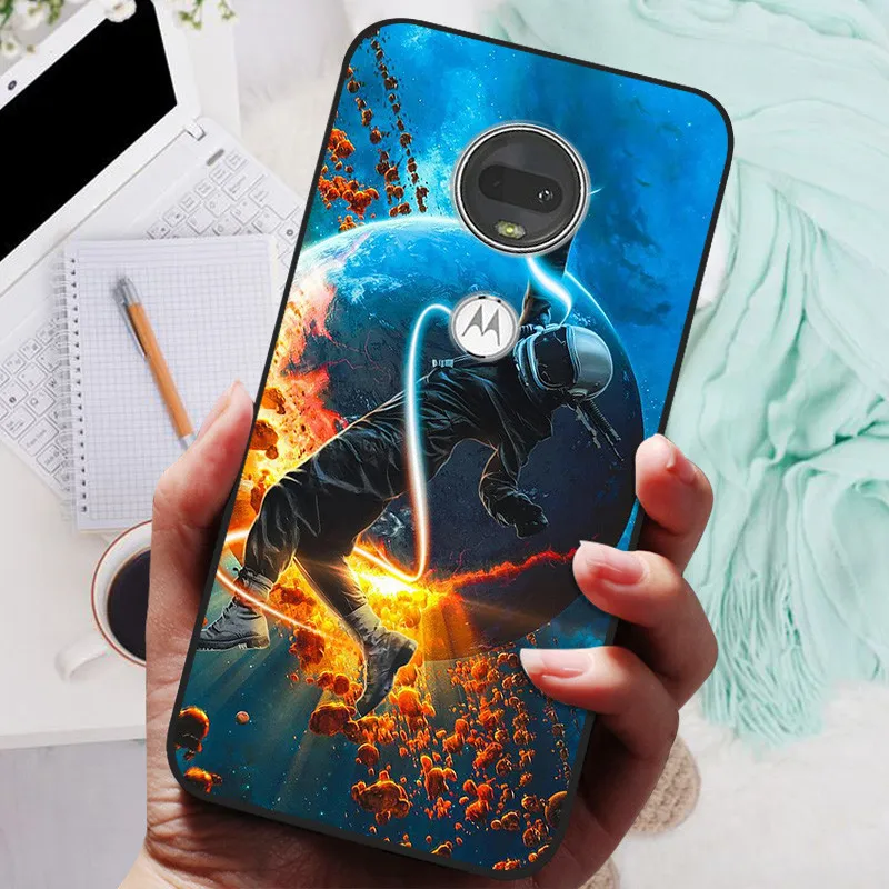 Stylish Soft TPU Protective Case - Fashionable Painted Cover for Motorola Moto G7 Series