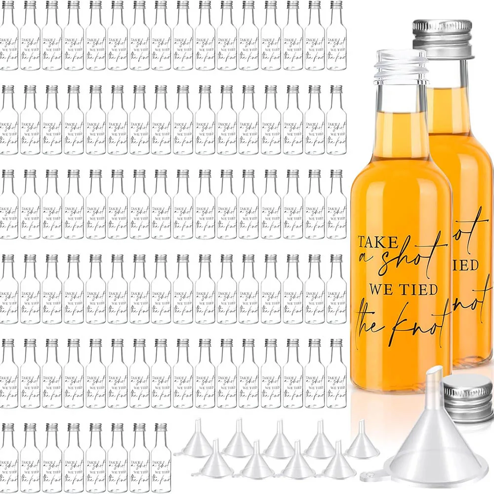 50ml 1.7oz Mini Liquor Bottles Small Plastic Spirit Bottles Wedding Mini Wine Bottles Plastic Alcohol Shot Bottles Party Favors 2