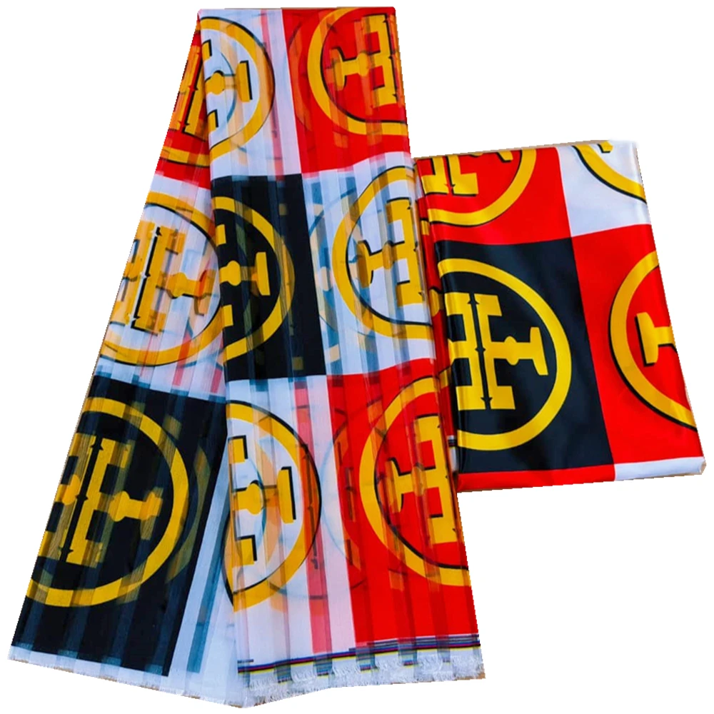 

Fashion Satin Cloth Silk Organza Soft African Silk Wax Organza Silk And Satin Fabrics 3+3 Yards