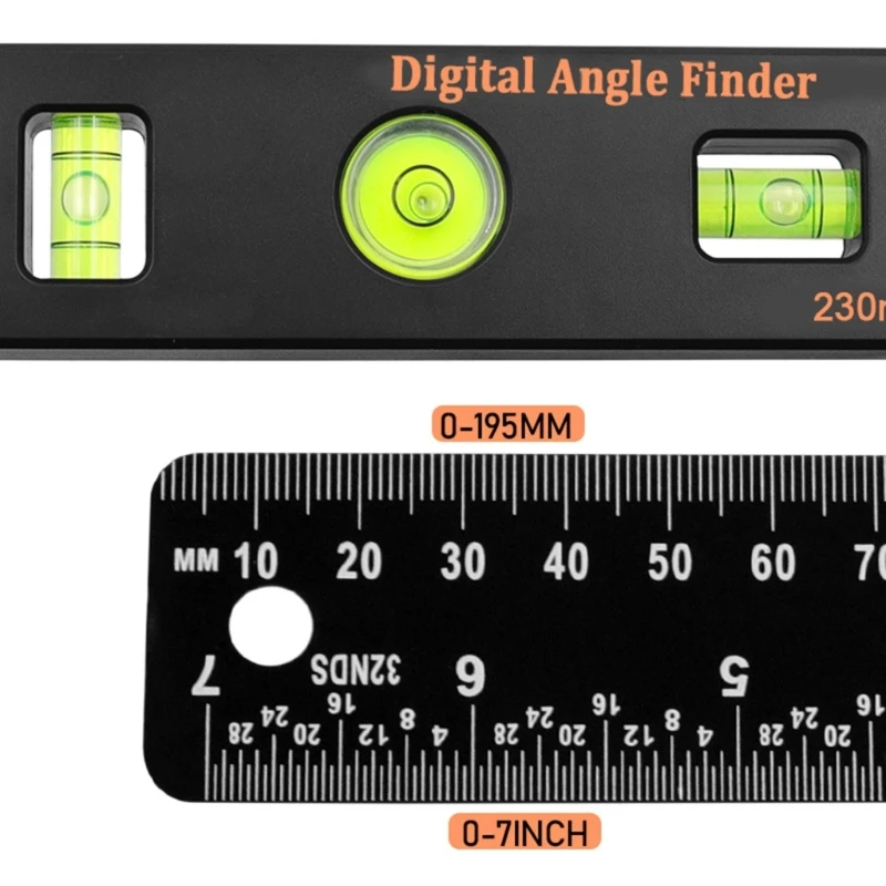 Digital Display Ruler 4-in-1 Folding-Metal Stationery Ruler General-Tool Protractor-Inclinometer for Building Decoration 2