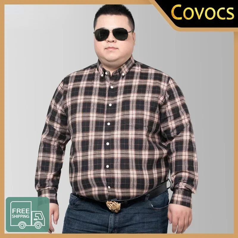 

Men's Shirts Plus Size Business Formal Wear 7xl, 8xl, 9xl Men's Elegant Long-Sleeved Shirts (Available In Large And Small Sizes)