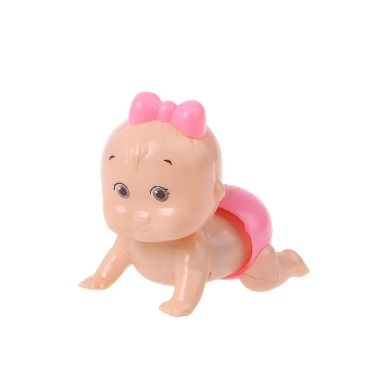 

1pc Boy Girl Crawling Crawl Clockwork for Doll Wind up Toy For Baby Kids Party G