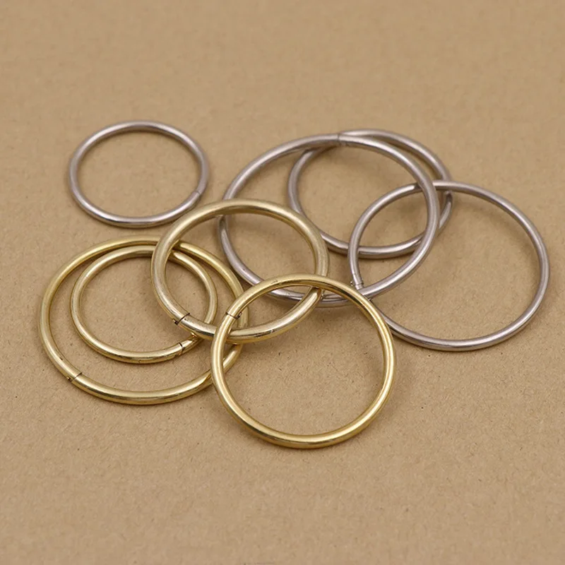 20pcs Brass/stainless Steel Lock O Ring Key Ring Loop Quick Release Keychain  Loop Split Rings Leather Garment Accessories - AliExpress
