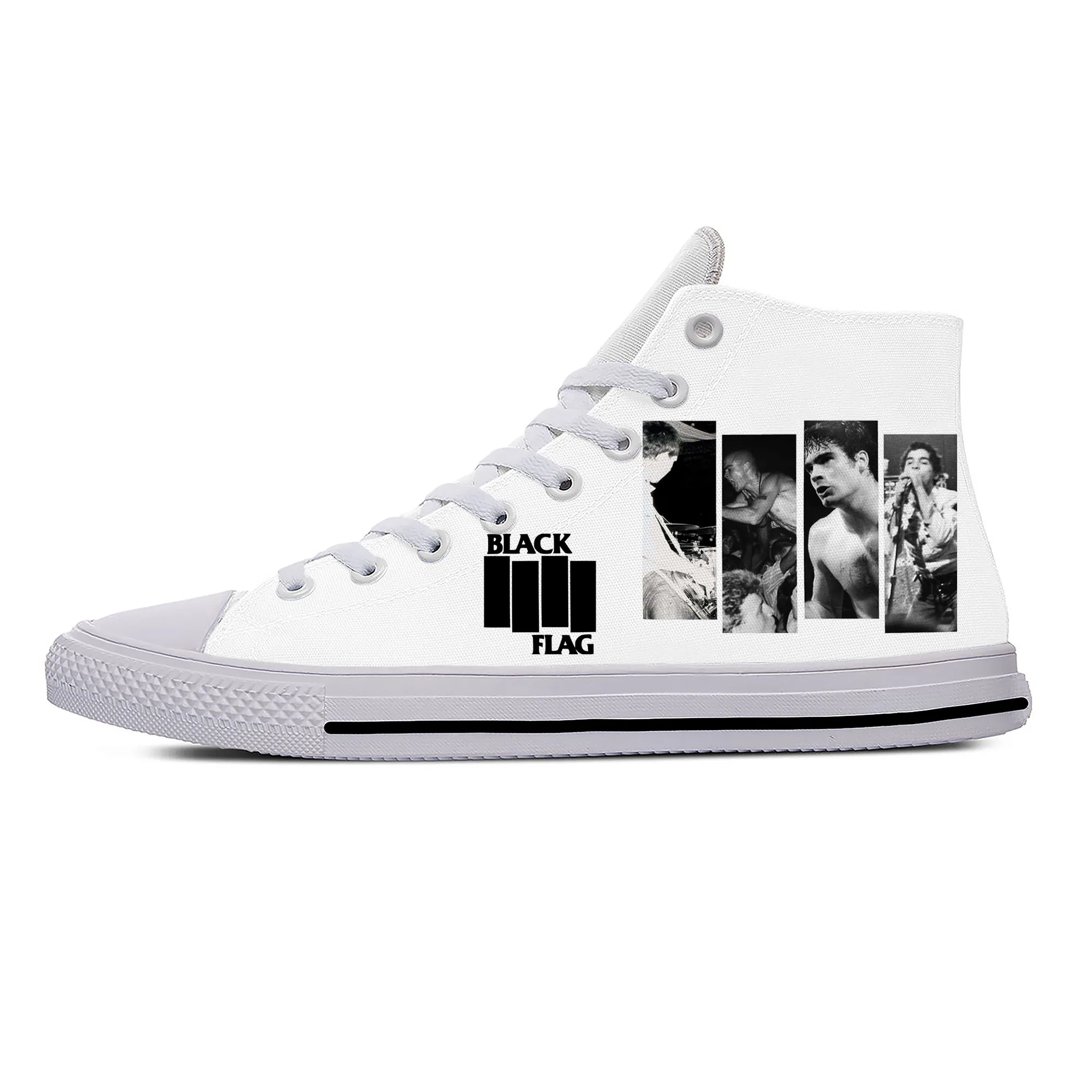 

BLACK FLAG Rock Band High Top Sneakers Mens Womens Teenager Casual Shoes Canvas Running Shoes 3D Print Designer Lightweight shoe