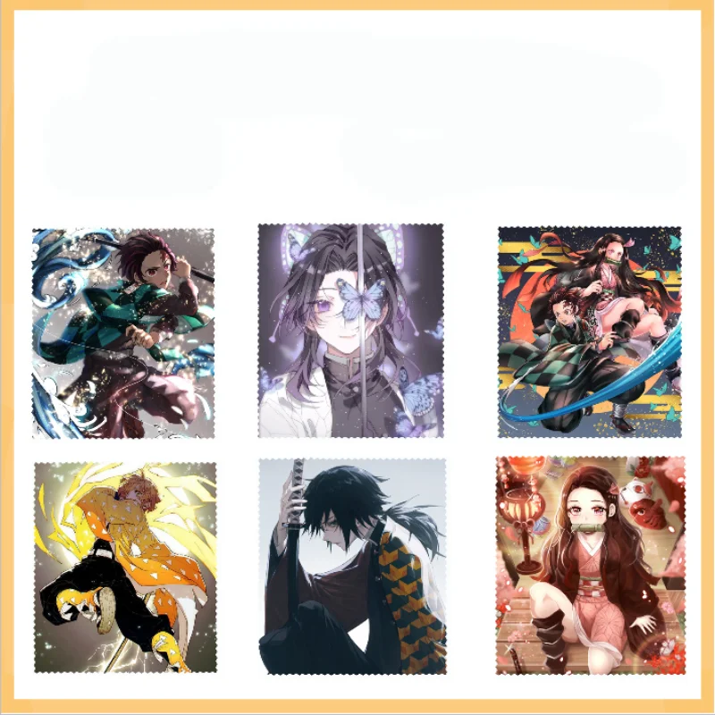 

Demon Slayer Glasses Cloth Anime Kamado Tanjirou Cute Glasses Wipes Lens Cloth Defogger Eyeglasses Accessoriess Cleaning Cloths