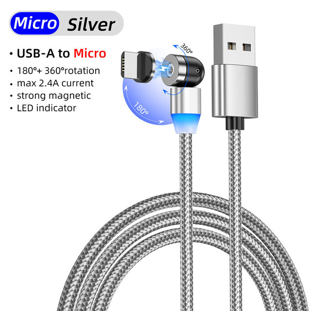 In1 Magnetic Luminous Lighting Charging Cable Mobile Phone Cable USB Type C Cable For Xiaomi Samsung LED Micro USB C Wires