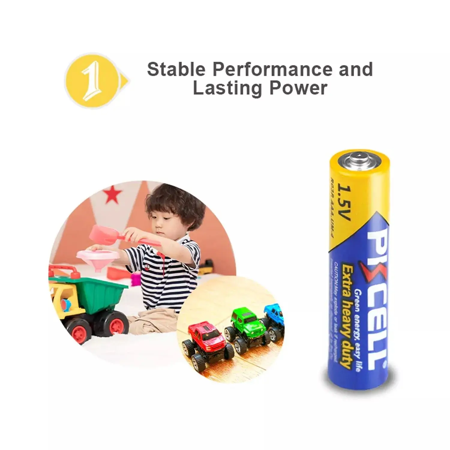 80 Pack PKCELL Carbon Zinc Non-rechargeable Battery Double AA UM3 MN1500 E91 Batteries Triple AAA MN2400 Batteries 6