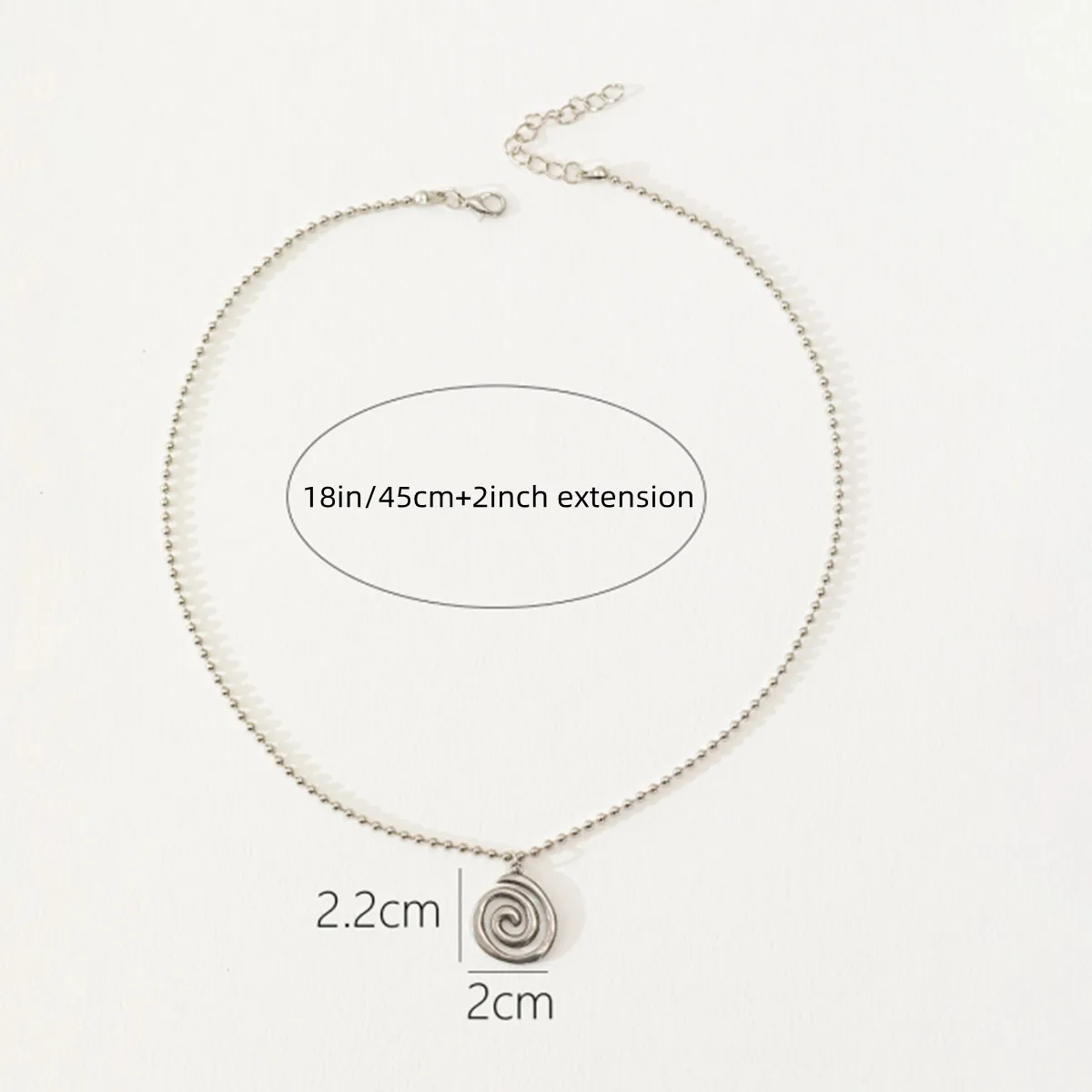 Y2K Style Stainless Swirl Necklace 5