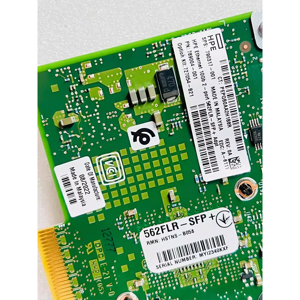 For HPE 10 Gigabit Network Card With Dual Electrical Ports 727054-B21 89004-001 790317-001 562FLR-SFP+