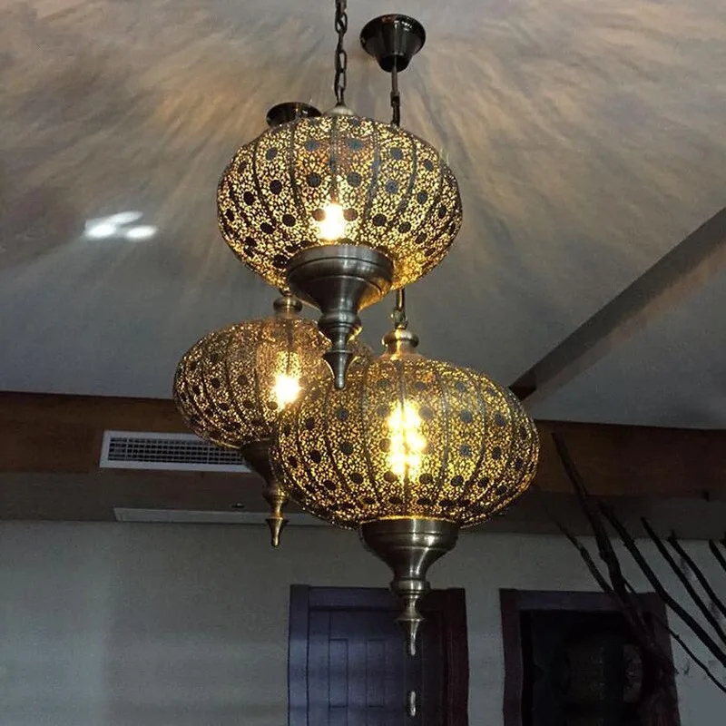 Suspension marocaine rétro vintage Lampes suspendues industrielles r tro vintage suspension LED Shoautomated lampe marocaine d coration d int rieur