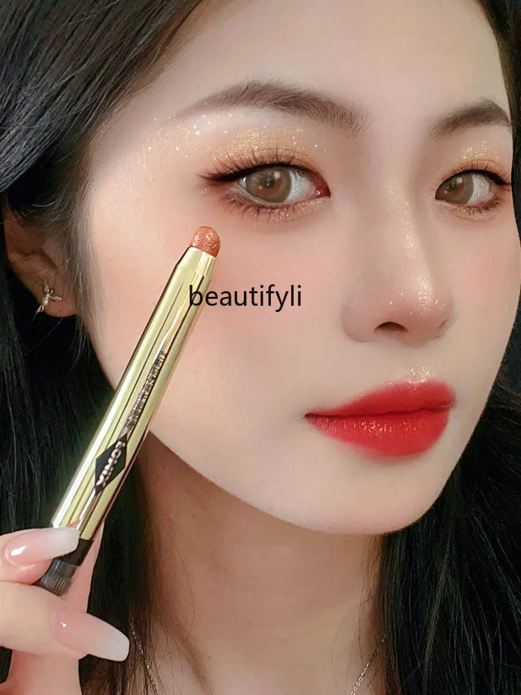 

zq Pearl Dual Head Dual-Use Waterproof and Sweatproof Eye Shadow Stick