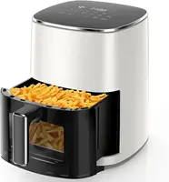 Air Fryer, 6-Quart with Viewing Window, 12-in-1 Functions, Beige