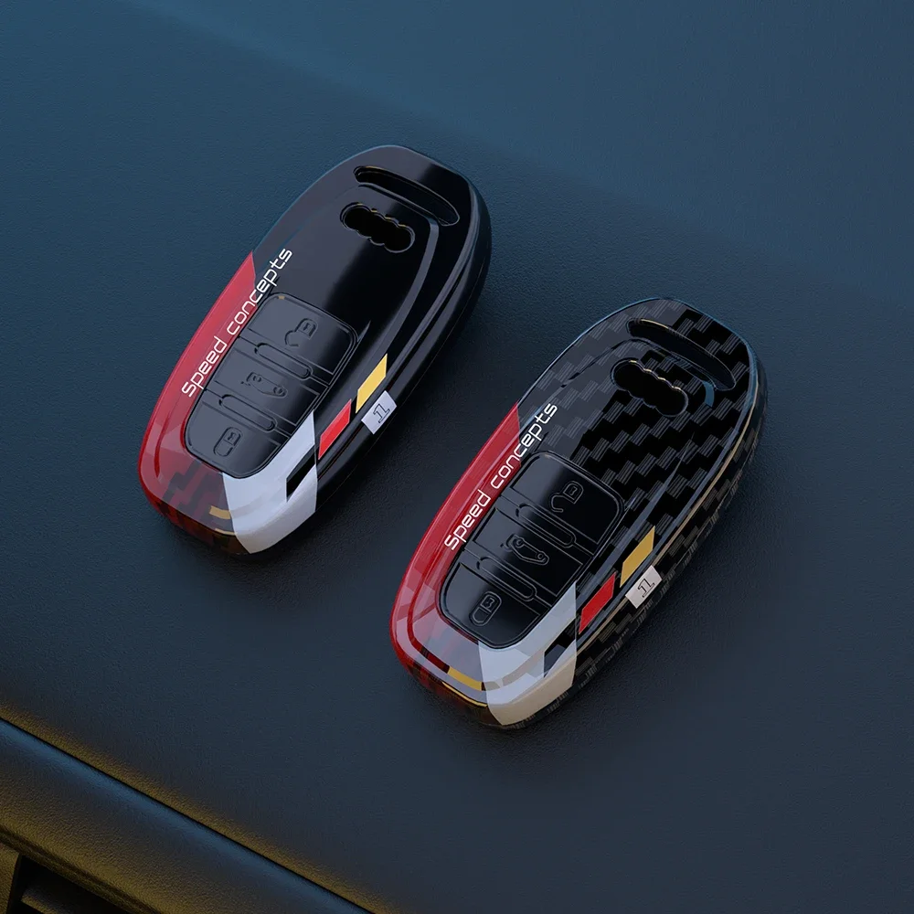 

Car Keyring Car Key Case Cover For Audi A1 A3 8V A4 B8 B9 A5 A6 C7 A7 A8 Q3 Q5 Q7 S4 S6 S7 S8 R8 TT Keychain Accessories