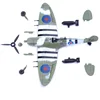 20*18CM  Assemble Fighter Model Toys Building Tool Sets Combat Aircraft Diecast War-II BF-109 Hurricane Spitfire Pirate Military 6