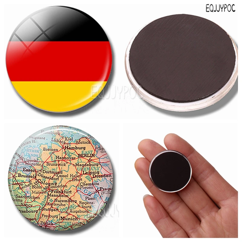 Germany National Flag And Map 30 Mm Fridge Flag Of Germany Glass