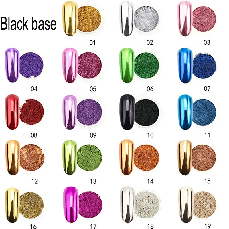 Nail Powder Nail Pigment Nail Glitter Nail Decoration Nail Decorations 1Pc 19Colors Nail Glitter Mirror Powder Chrome Dust Nail Art Pigment 0.5g