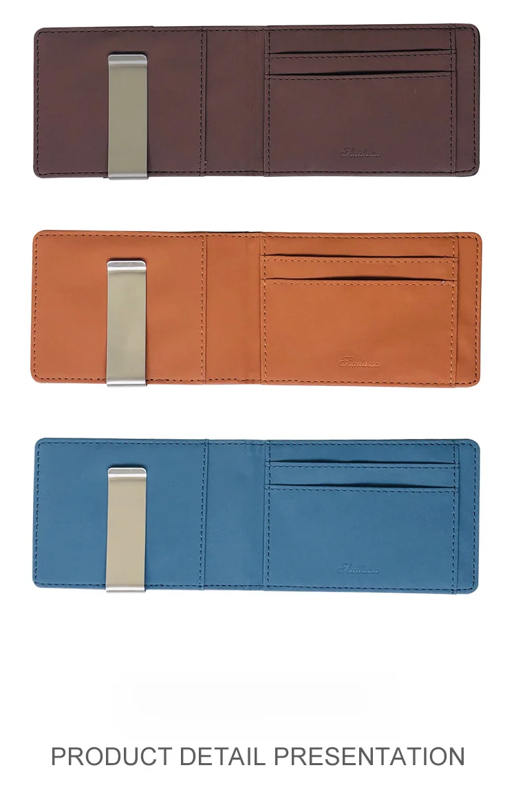 Cartera corta para hombre, clip para USD, billetera de acero inoxidable, bolsa para certificados de tarjetas de crédito para hombre, bolso para hombre_voghion.com