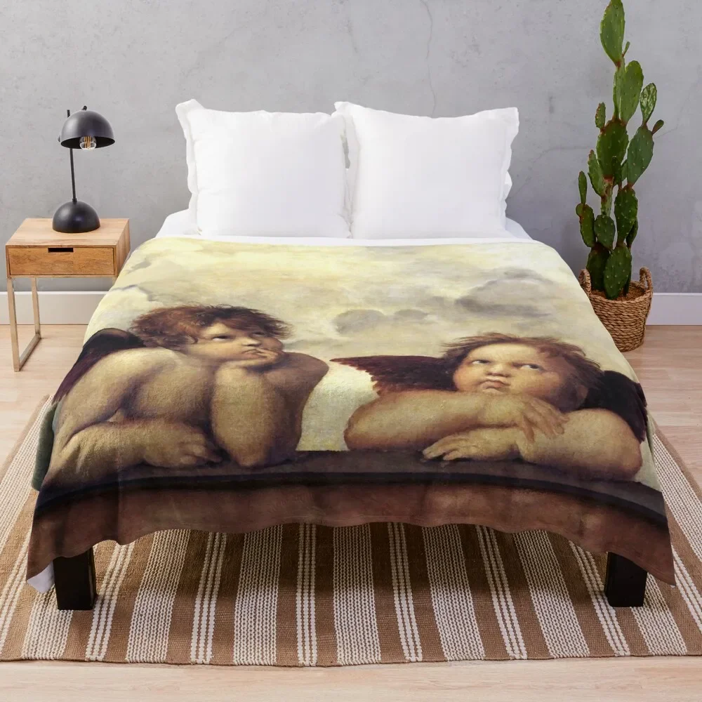 

RENAISSANCE ANGELS Winged Cherubs Throw Blanket Designers blankets ands Blankets