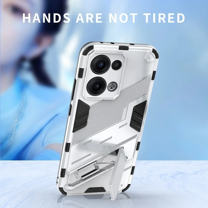 Shockproof Armor Phone Case with Car Magnetic Stand and Protective Back Cover