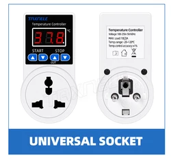 Digital Temperature Controller Socket with NTC Sensor Probe (Universal Socket)