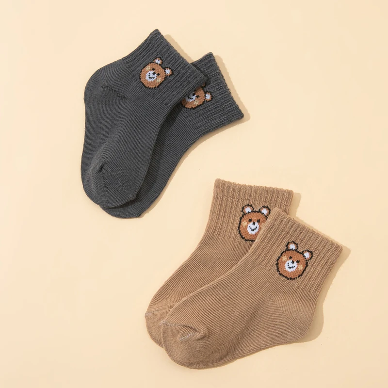10 Pairs Cartoon Bear Patterned Baby Socks for Boys And Girls Versatile Comfortable Daily Wear Socks 5