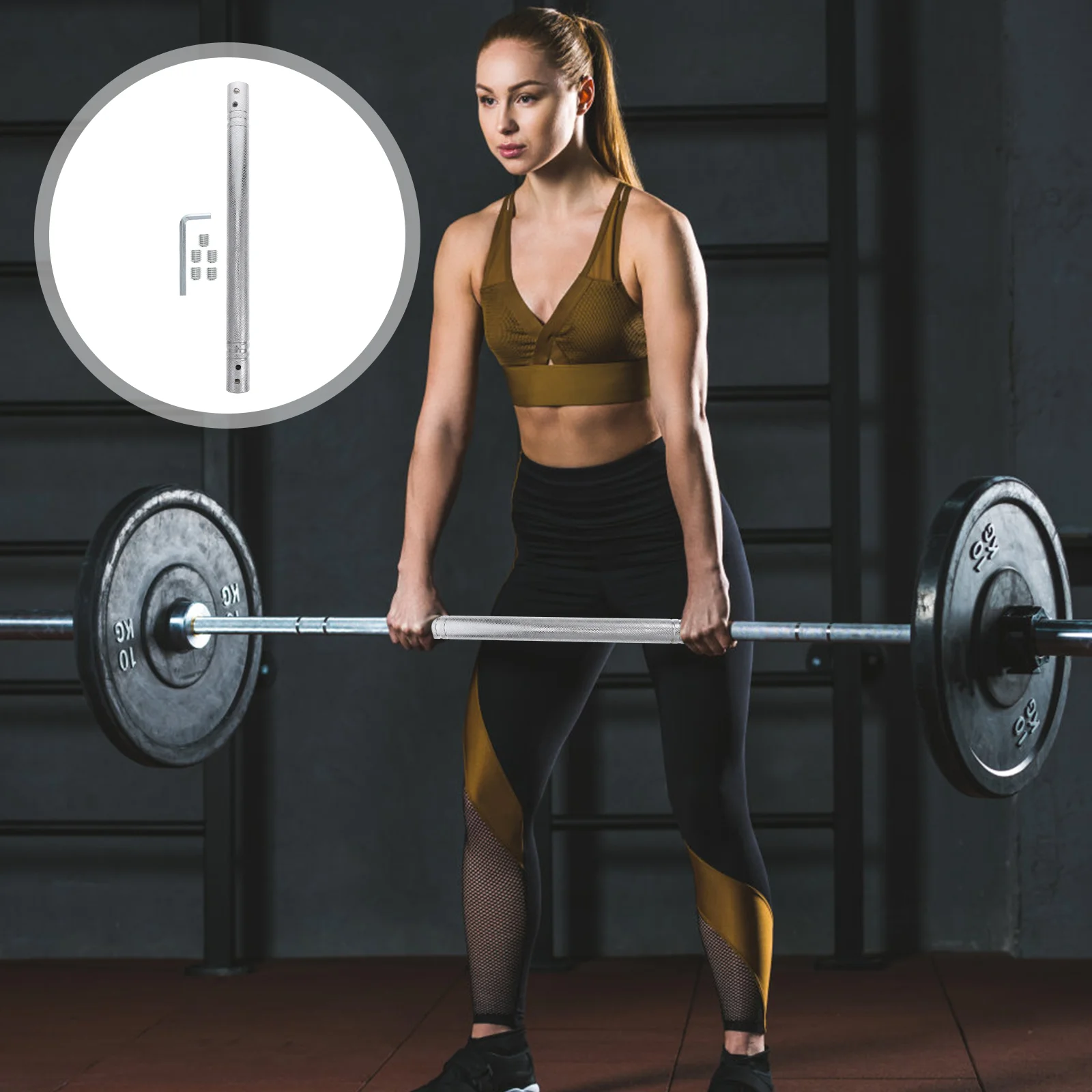 

Шатун для гантелей, тренировочные штанги, набор для тяжелой атлетики, аксессуары для подъема (40 см)