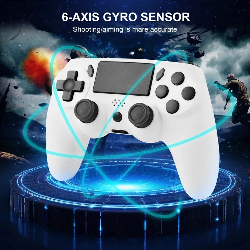 2026 NEW HOT Wireless Gamepad With 6-axis Gyroscope PC Joystick touchpad Dual Vibration For PS5 PS4 PC Multi-function Controller