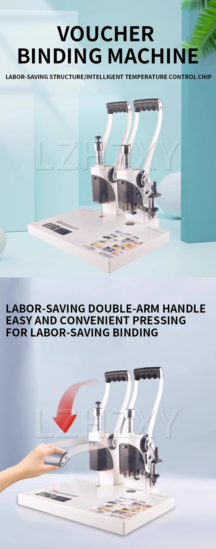 Description Picture 3 of itemVoucher binding machine Manual punching machine Fully automatic office hot melt riveting tube electric heating glue binding mach