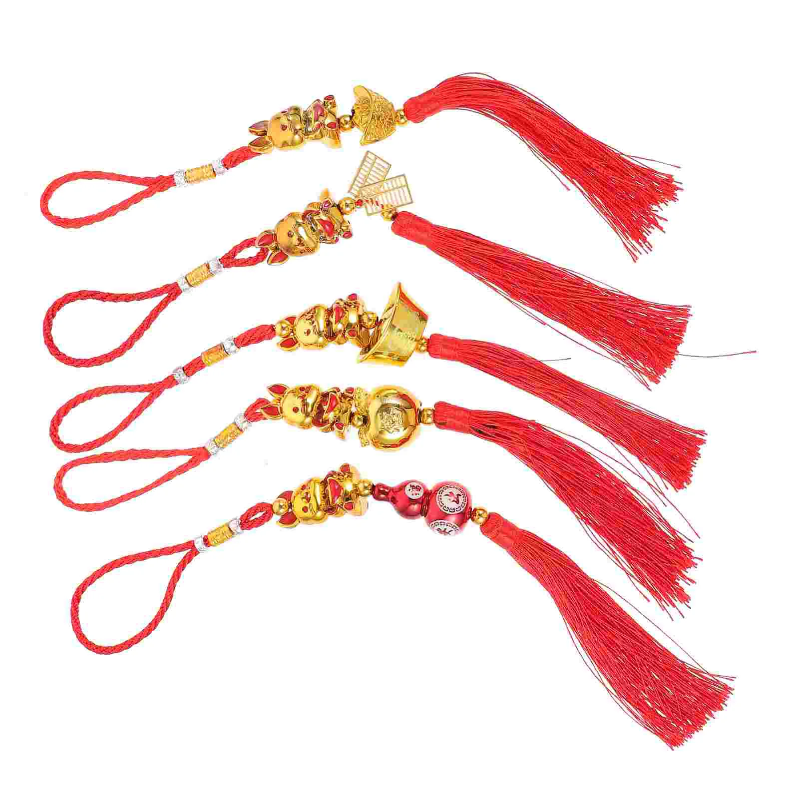 

Chinese Style Hanging Rabbit Gold Wedding Decorations New Year Car Ornament Gourd Tassel Car Hanging New Year Festive Gold