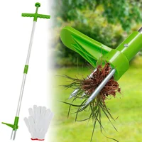 39inch Weed Puller Stand Up Handle Manual Weed Removal Tools Long Hand Tool with Stainless Steel Claw Sturdy Lightweight Pulling 2