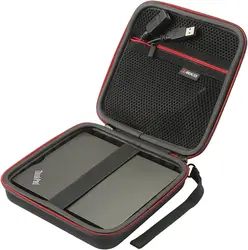 Portable External USB CD/DVD/Blu - Ray Drive with Carrying Case (Black)