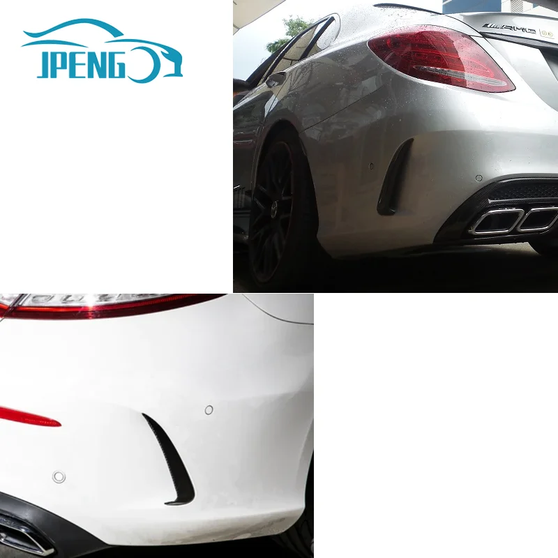 Heckstoßstangen Diffusor Glänzend Schwarz - Für Mercedes C-Klasse W205 C43 AMG 2015-2021