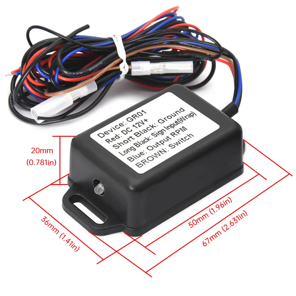 1PCS Universal Gasoline Engine Tachometer RPM Signal Adapter Tacho Engine Signal Adaptor Tachometer Gauge Engine Tachometer Tachometer Meter